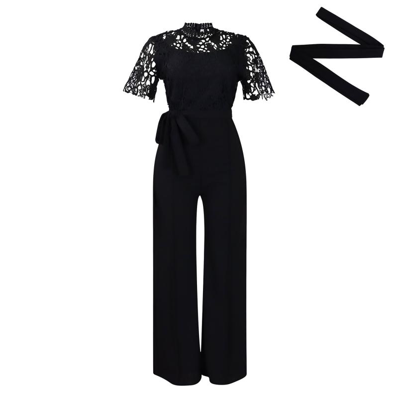 Damen Jumpsuits |  Jumpsuit Mit 3/4-Arm Und Spitze Bekleidung Damen